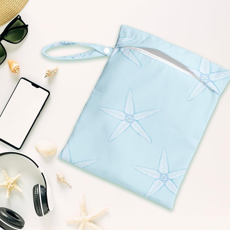 AASRR Store Wet Dry Bag, Wet Bag for Swimsuit, Travel, Beach, Pool, Diapers, Dirty Yoga Gym Clothes, Makeup Bag, Starfish Summer Vacation Essentials - Image 4